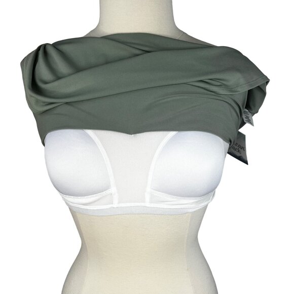 American Beach by Maruices Womens Swim Tankini Tank Top Sage Green Medium - Picture 5 of 11